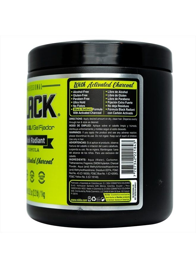 Rolda جل تصفيف الشعر الأسود قوة تثبيت إضافية 35.2 أونصة - Image 2