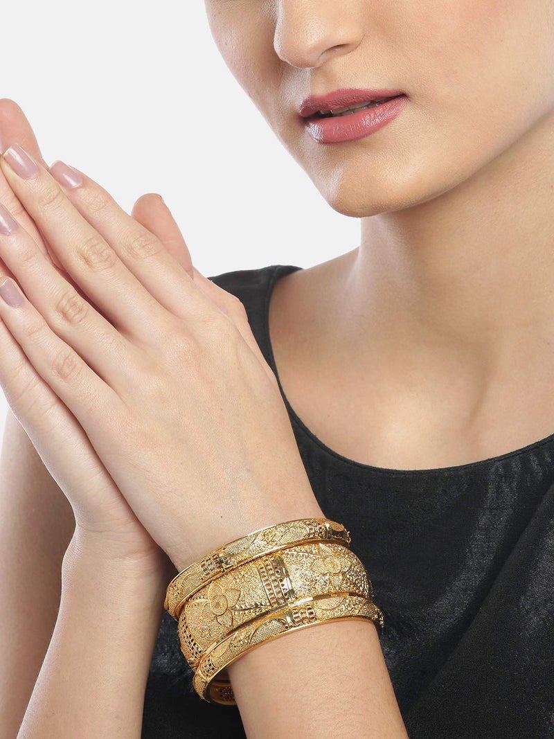 YouBella Jewellery Bangles for Women Stylish Traditional One Gram Gold Plated Bangles for Women and Girls (2.8) - Image 5