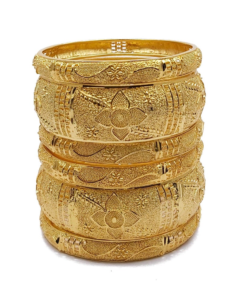 YouBella Jewellery Bangles for Women Stylish Traditional One Gram Gold Plated Bangles for Women and Girls (2.8) - Image 1