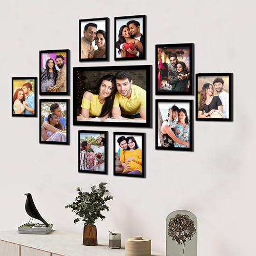 Rousrie Photo Frames For Wall With Acrylic Top | DIY Photo Frames For Wall Decoration Wall Mount, Different Size (11 Pc) - Image 1