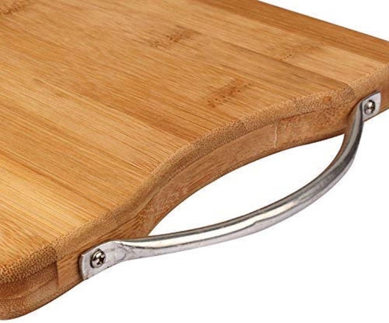 DNY Cutting Board with Stainless Steel Handle, Non-Slip Kitchen Chopping Board - Chopping Cutting Board for Kitchen Vegetables, Fruits & Cheese, BPA Free - Image 4