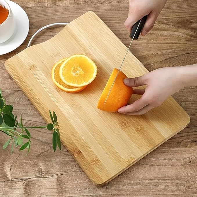 DNY Cutting Board with Stainless Steel Handle, Non-Slip Kitchen Chopping Board - Chopping Cutting Board for Kitchen Vegetables, Fruits & Cheese, BPA Free - Image 5