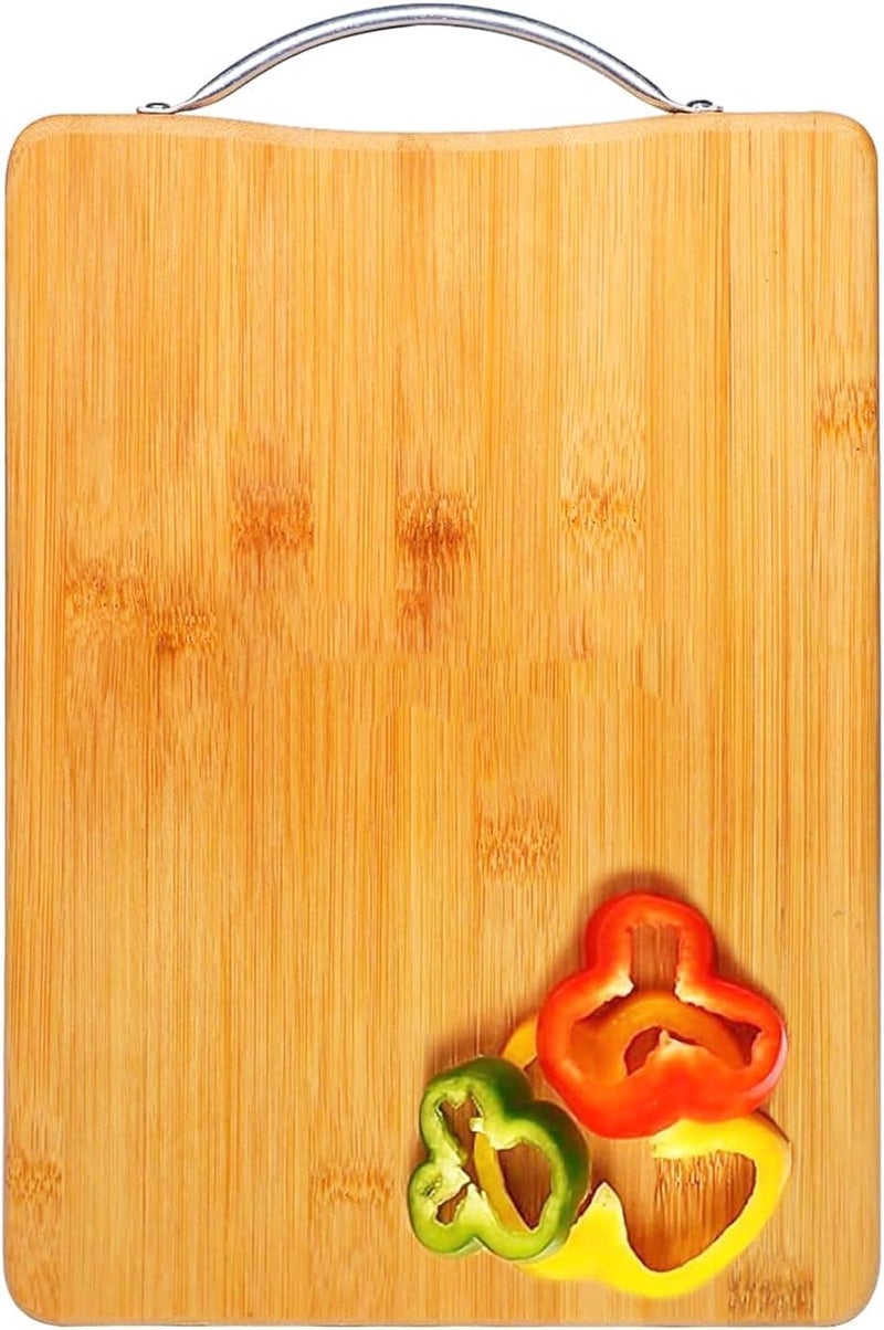 DNY Cutting Board with Stainless Steel Handle, Non-Slip Kitchen Chopping Board - Chopping Cutting Board for Kitchen Vegetables, Fruits & Cheese, BPA Free - Image 1