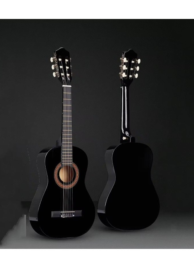 Megarya MegArya 34 Inch Classical Acoustic Guitar 6-String Basswood Body with Nylon Strings, 18 Frets, Half-Closed Tuning Pegs & ABS Nut Ideal Beginner Guitar for Kids, Students & Practice Sleek Black Finish  - Image 2