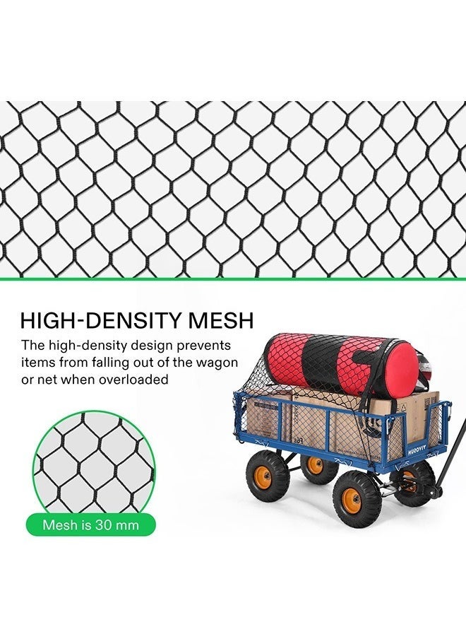 Hihonor Cargo Net for Utility Folding Wagon, Garden Cart, Folding Trolley Cart, Beach Cart, Made of Heavy Duty Nylon Net with Storage Bag/36"X30"  - Image 2