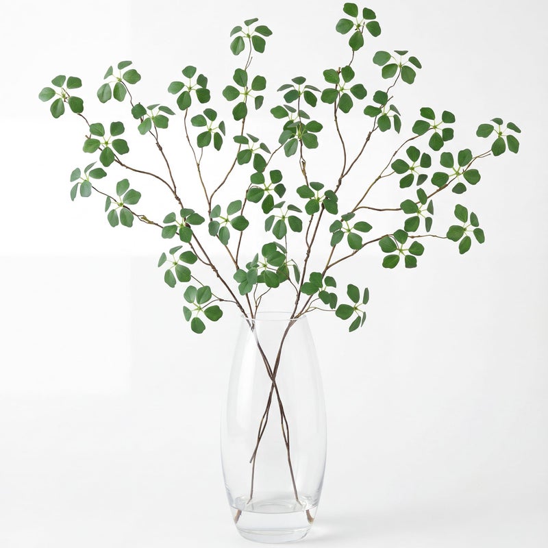 MISSWARM 4PCS Fake Plants Stems, 33.5" Fake Greenery Stems Artificial Plants Stems for Vase Filler Decoration, Faux Bendable Branches with Leaf for Centerpieces Decor - Image 1