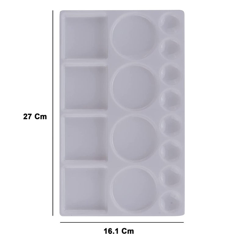 deziine DEZIINE16 Well Rectangle Plastic Painting PaletteDSV62  - Image 4