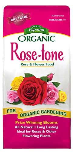 Espoma Organic Rose-Tone 4-3-2 Organic Fertilizer for All Types of Roses and Other Flowering Plants. Promotes Vigorous Green Growth and Abundant Blooms. 4 lb. Bag - Image 1