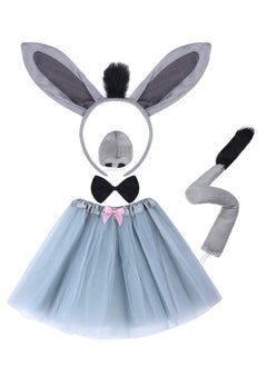 Excefore 5 Pack Kids Animal Costume Kit, Bow Tie Tail Tutu with Headband Tail Ears, Suitable for Girls Kids Dress Up Carnival Animals Cosplay Party  - Image 1