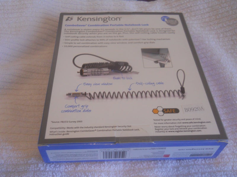 Kensington K64560US ComboSaver Portable Notebook Computer Lock - Image 3