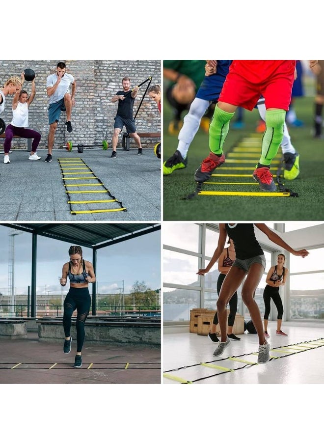 Proactive Proactive SPORTS & Fitness Best Training Kit of Agility Ladder 4 Meter + 6 Cone 6inches High + 10 Space Marker Football & Fitness Kit  - Image 2