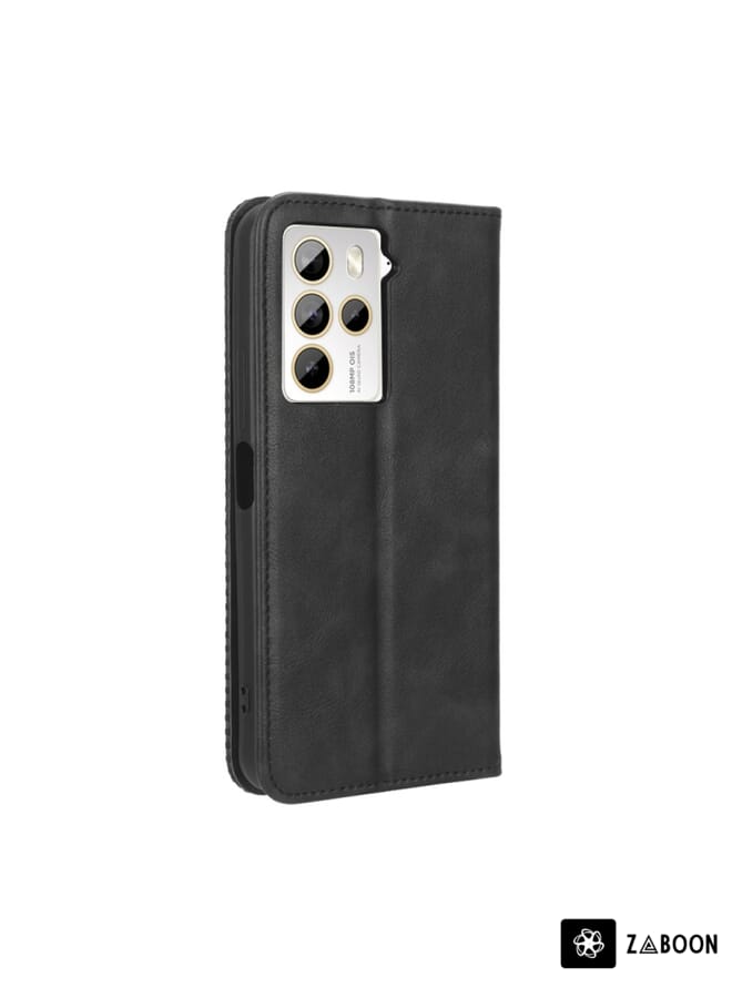 Green Tiger For HTC U23 / U23 Pro Magnetic Buckle Retro Texture Leather Phone Case(Black) - Image 3