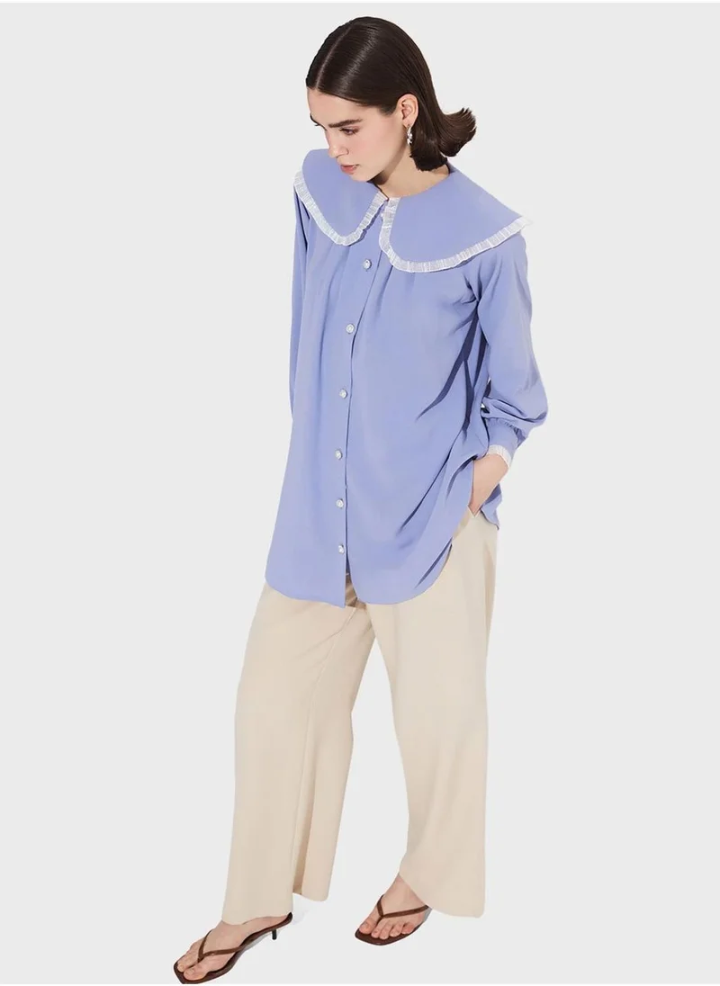 JUNE Baby Collar Button Down Shirt