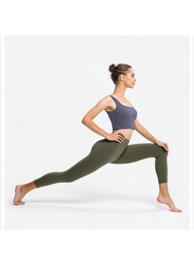 NIBEMINENT Essential/Pure&Plain 7/8 Leggings, High Waisted Compression Soft Pants Workout Athletic Yoga Pants 24" - Image 2