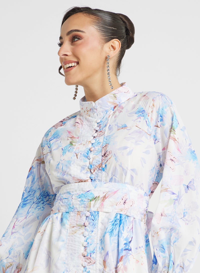 Khizana Floral Long-Sleeve Dress - Image 3