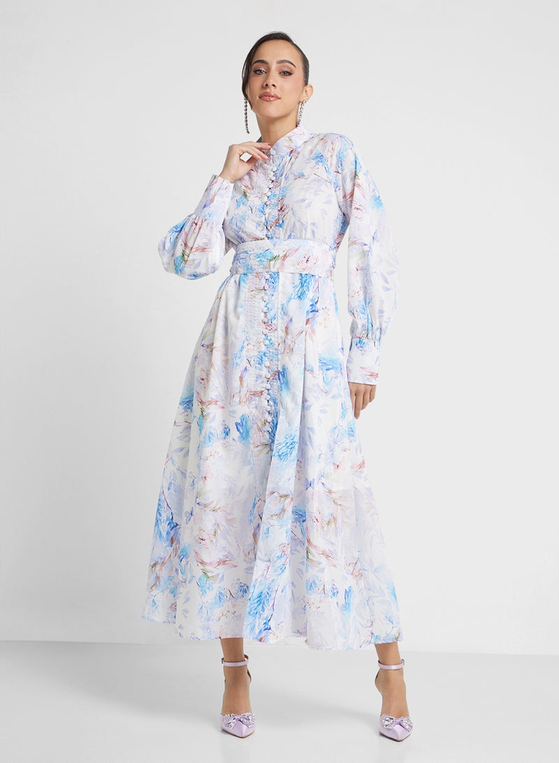 Khizana Floral Long-Sleeve Dress - Image 4