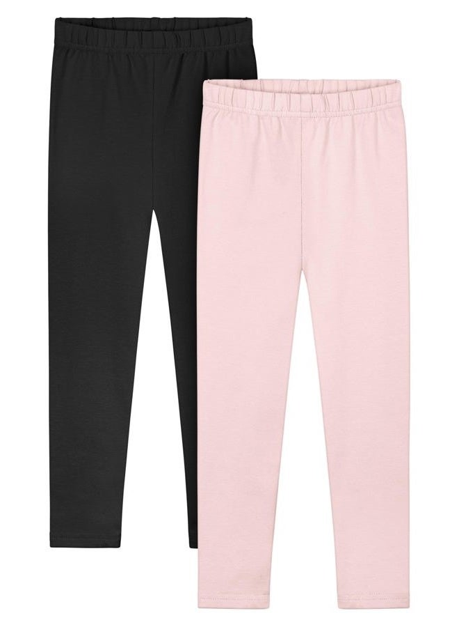 Resinta Toddler and Baby Girls Leggings Pants Full Length Cotton Basic Leggings Multipack Stretchy Soft Tights Pants, Black,shell, 3 Years - Image 1