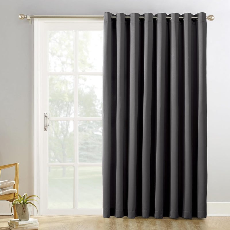 Sun Zero Easton Extra-Wide Blackout Grommet Sliding Patio Door Curtain Panel - Image 1