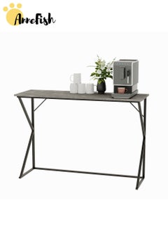 AnneFish 120*40*80cm Console Table Office Table Rustic Entryway Table and Display Table for Couch Hallway Entrance Living Room  - Image 4