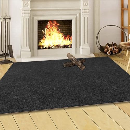 Besimple Fireproof Fireplace Hearth Rug Non Slip Protection Mat Flame Resistant Pad for Fireplace, Stove Protection - Image 1
