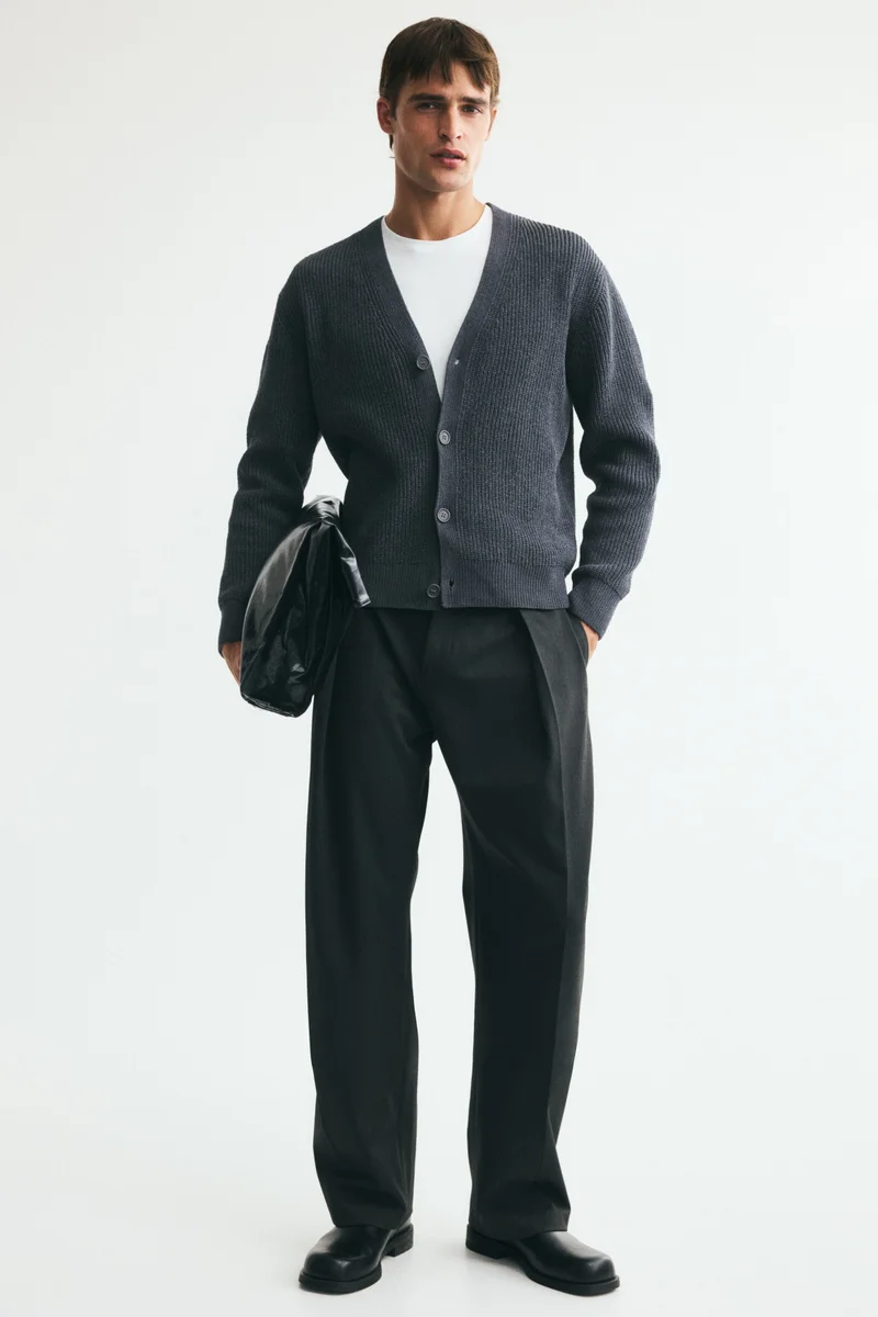 H&M Relaxed Fit Patent-knit chenille cardigan