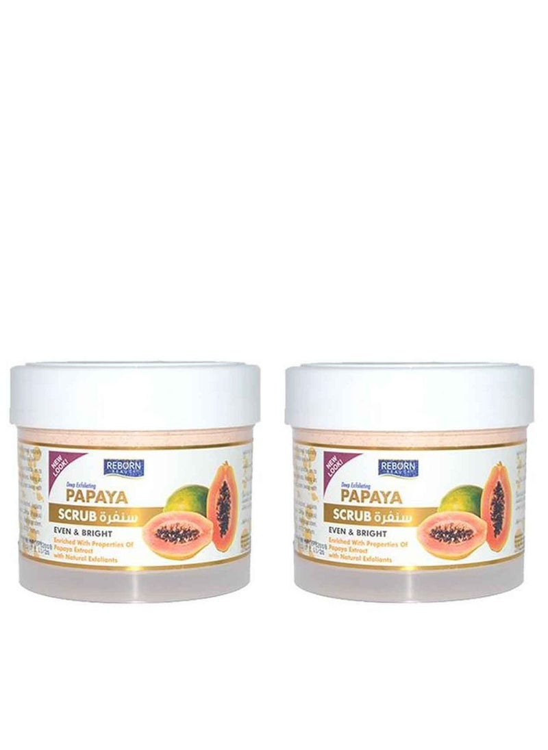 Reborn Beauty Papaya Scrub 500ml (Pack of 2)  - Image 1