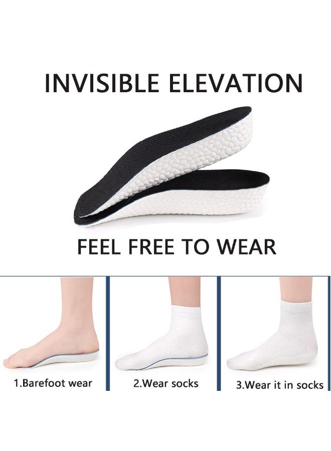 Chabeia 1 Pair Inner Height Increasing Insole,3.5cm Heel Lift Foot Pads Invisible Hidden Soft Heel Cushion Inserts Insoles,Breathable Sports Shock Absorption Half Cushion Insoles for Men Women-Style B - Image 5