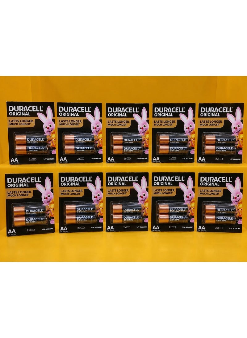 Duracell 20 Pcs Duracell AA Alkaline Batteries, 1.5V MN1500 LR6, Long-Lasting Power, Leak-Resistant Design - Image 3
