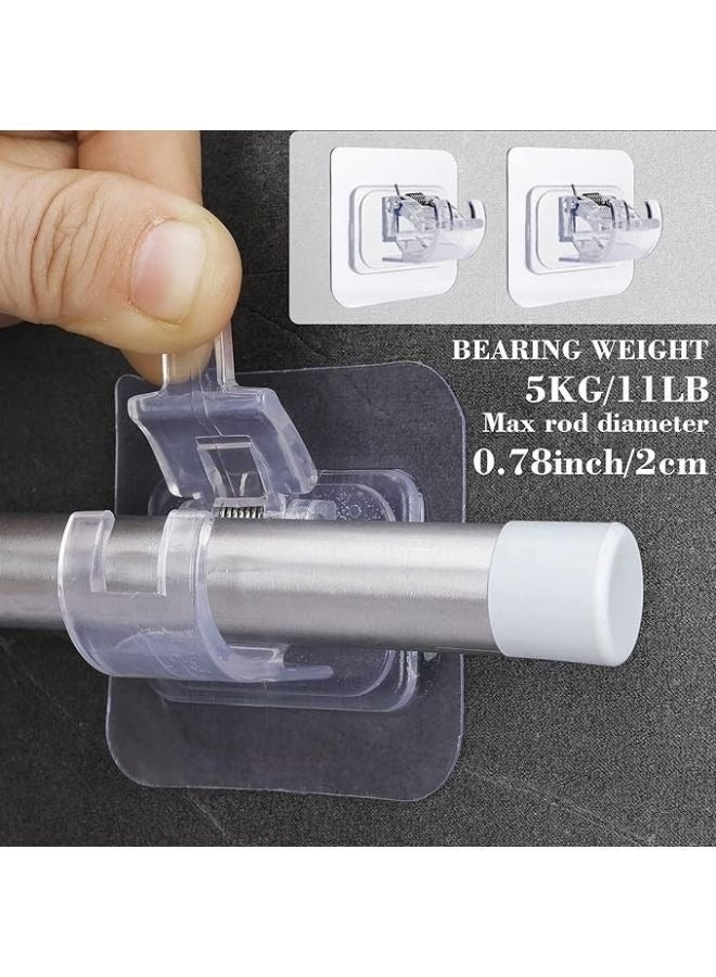 6 Pack Self Adhesive Curtain Holder, No Hole Curtain Hook Holder, Easy Stick Plastic Curtain Hooks for Kitchen, Bathroom, Hotel  - Image 5