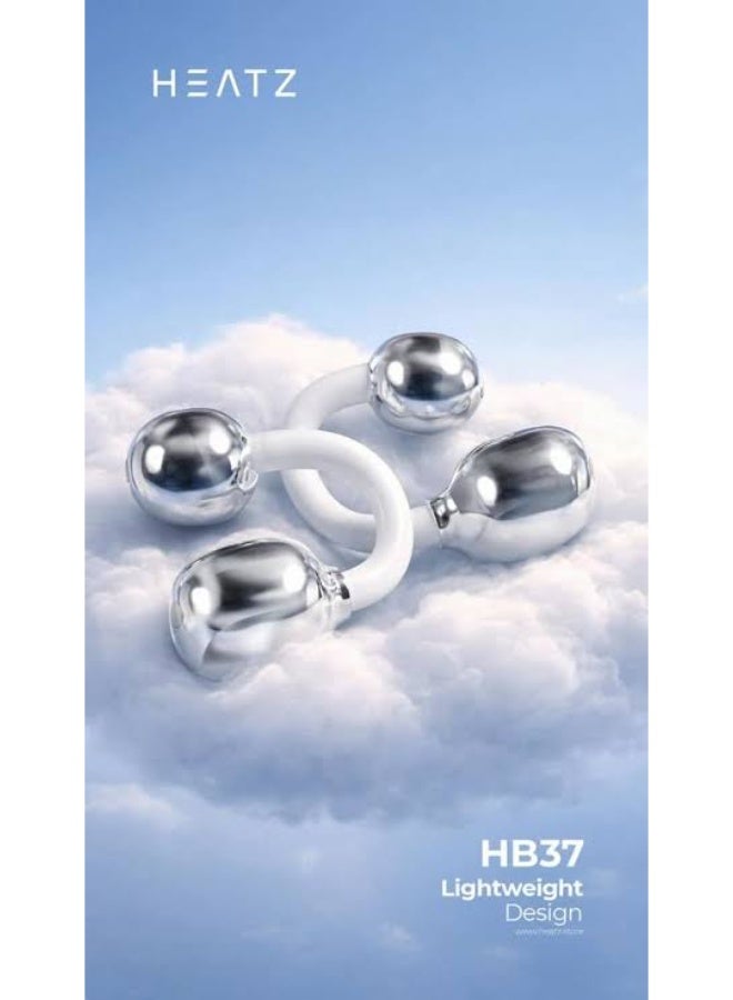 HEATZ HB37 Open-Ear Wireless Earbuds with Secure Clip-On Hook & Compact Charging Case - Image 2