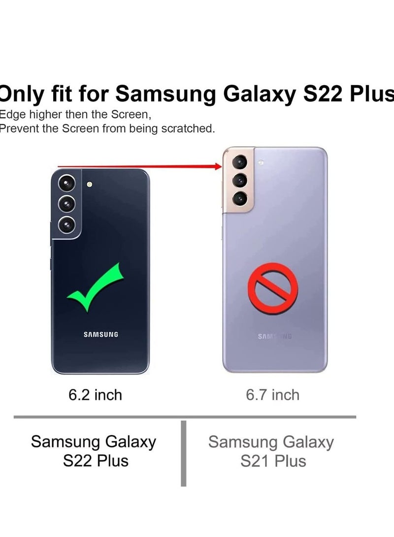 MIGOFAST Samsung Galaxy S22 Plus 5G Case Soft Flexible TPU Slim Back Cover Matt Black Protective Rubber Case with Camera Protection - Image 2