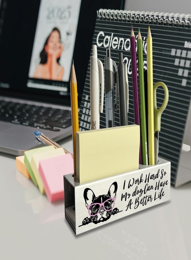akeke French Bulldog Pencil Holder, Funny French Bulldog Dog Owner Lover Coworker Friends Office Desk Decor Organizer Accessories Gifts Stainless Steel Pen Holders Apen7 - Image 5