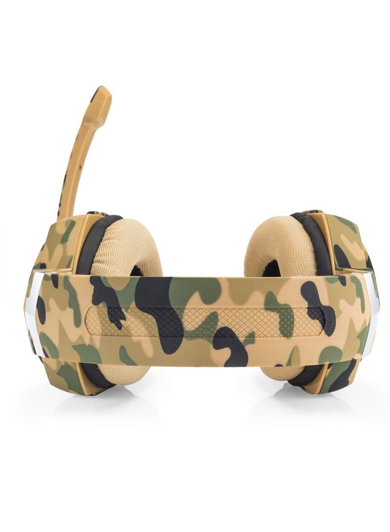 G2600 Gaming Headphone with Mic and LED Camo Yellow - Image 3