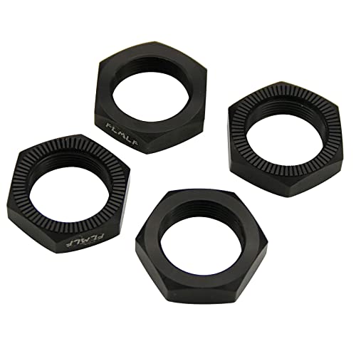 FLMLF Aluminium Wheel Nut Set for 1/5 Scale Hpi RV Km Baja 5b RC Car Parts (Black) - Image 3