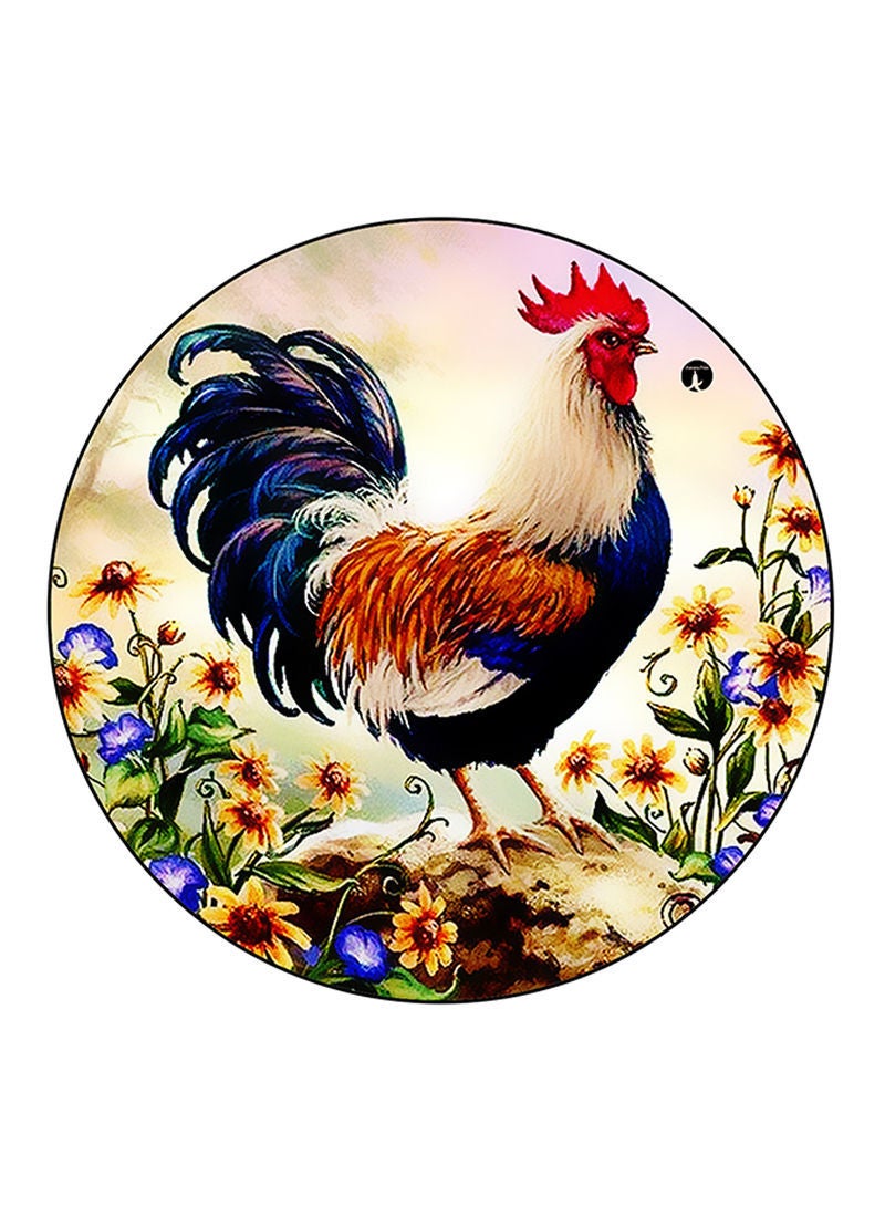 Rooster Printed Mouse Pad  Multicolour