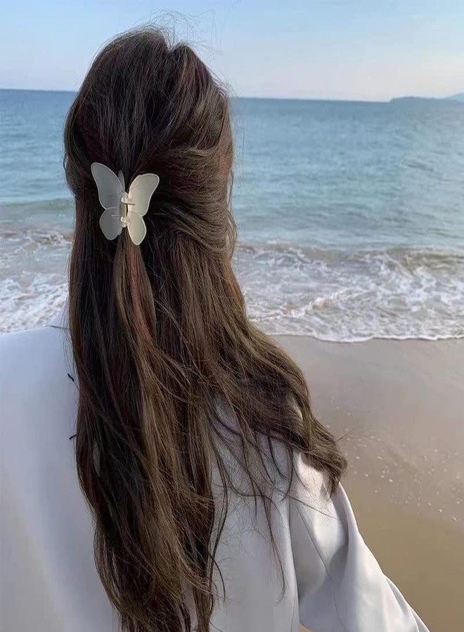 فاميزا مجموعة من 6 مشابك شعر على شكل فراشة، مشابك شعر غير لامعة على شكل فراشة، مشابك فك للشعر الكثيف، إكسسوارات شعر للنساء والفتيات - Image 5