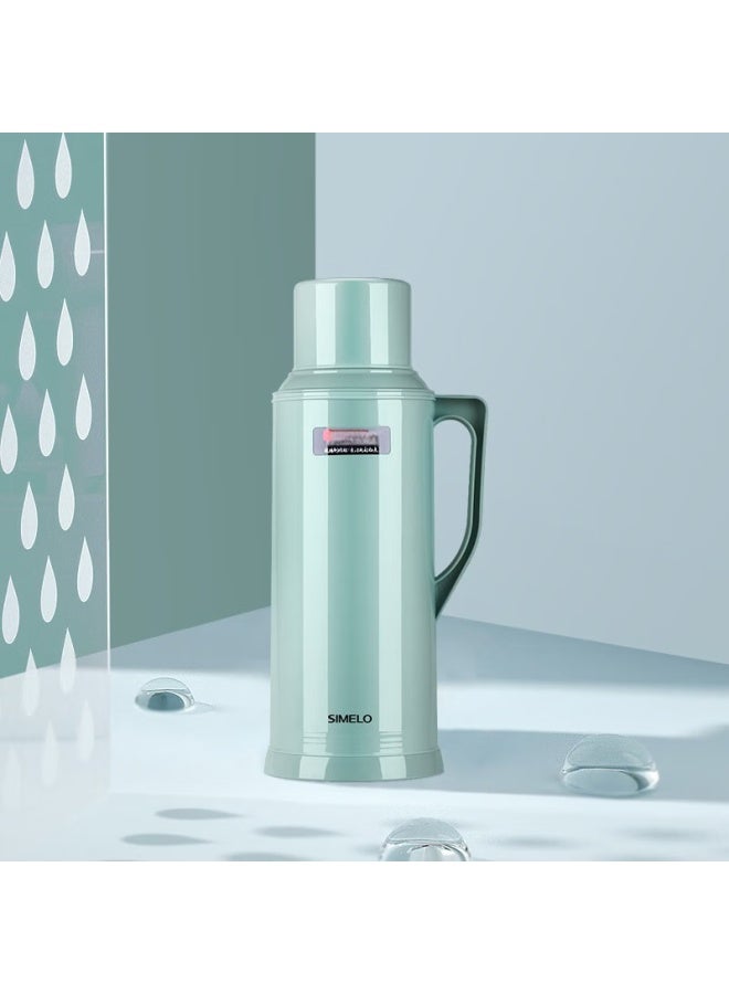 Simelo Large Capacity 72h Insulated Bottle With Glass Inner Liner, Hot Water Thermos For Students' Dormitory, 2l Warm Bottle, Matcha Green - Image 1