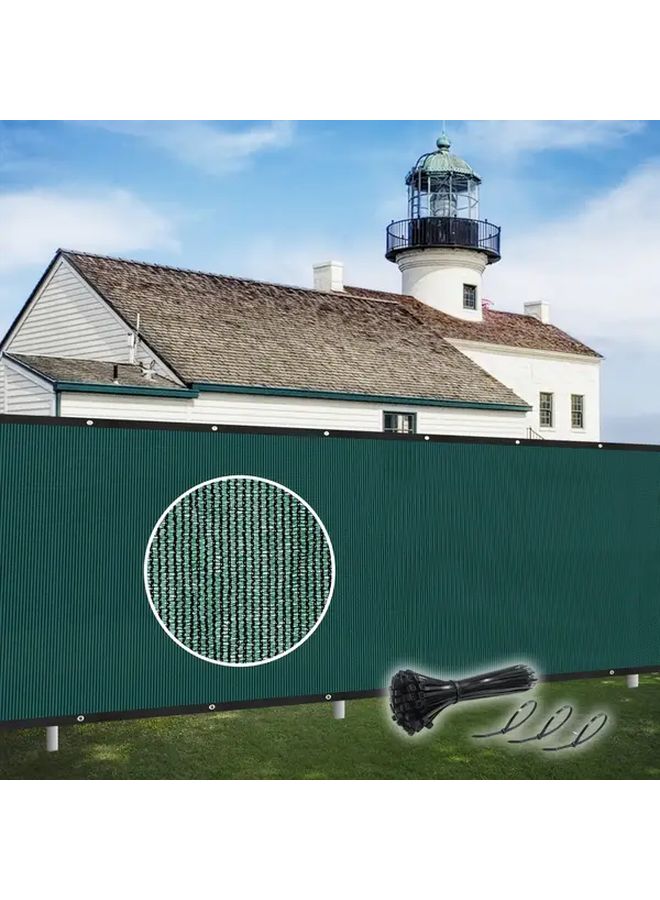 Heavy Duty Green Privacy Fence Netting 7 ft x 49 ft Easy Installation Blackout Garden Patio Yard - Image 1
