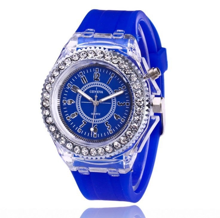 Unisex Fashion Quartz Sports Watch Waterproof Dark blue 