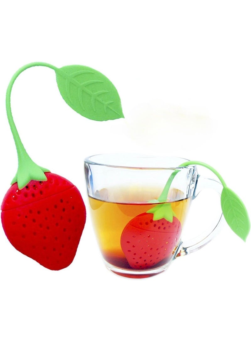 Flexible, multi-purpose silicone herb strainer for filtering tea, herbs, and spices; heat-resistant and easy to use in everyday kitchens. Dk - Image 1