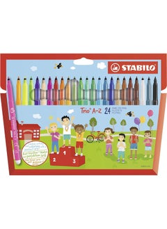 STABILO Colored Pencils Trio A-Z Wallet Of 20 + 4 Free Neon Colours  - Image 1