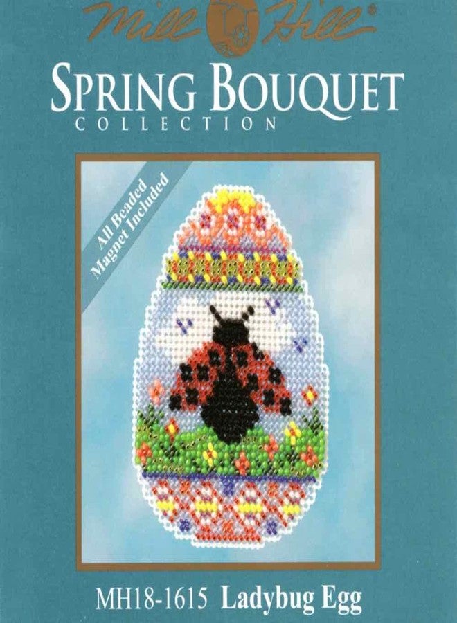 Mill Hill Ladybug Egg Beaded Counted Cross Stitch Ornament Kit Mill Hill 2016 Spring Bouquet MH181615 - Image 2