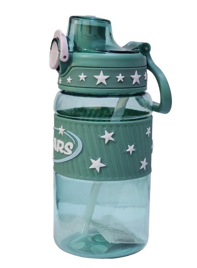 Stars 600ml Healthy Kids Water Bottle Acrylic Children's Cup Portable Kids Water Bottle, Fashion Design Large Capacity BPA Free Water Bottle for School, Shopping, Sports, Travel  - Image 4