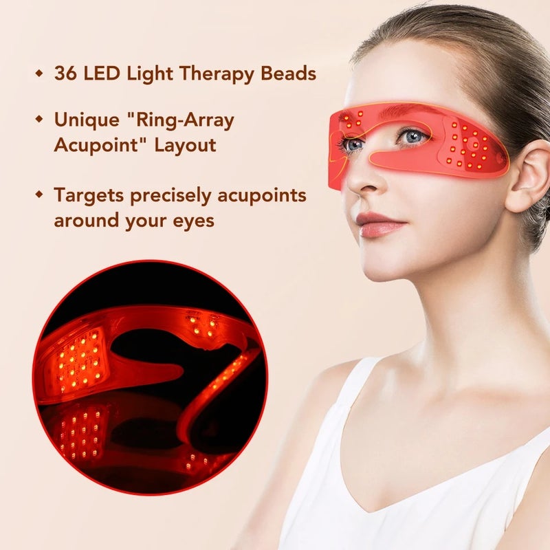 HailiCare New Visual 3D Eye Massager Red Light Relief Fatigue Vibration Massage Eye Muscle Relaxation Beauty Tool Remove Dark Circles - Image 4