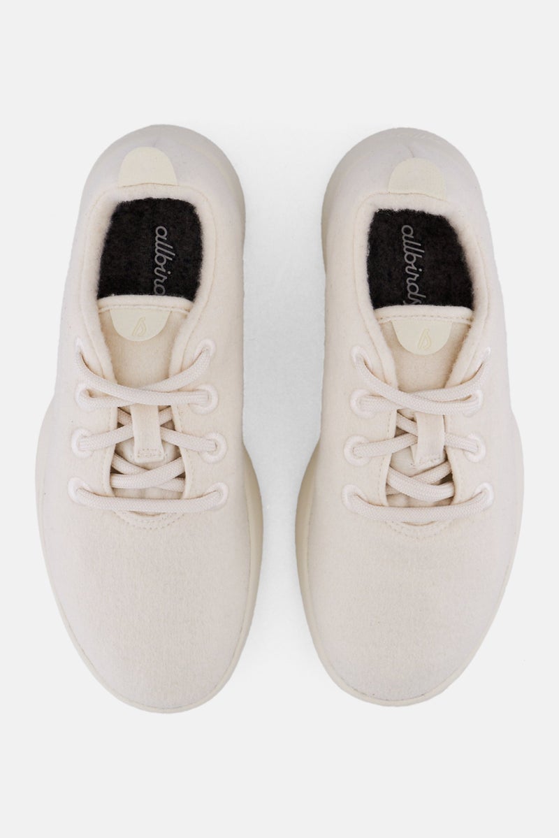 Allbirds Women Lace Up Casual Shoes, White - Image 3