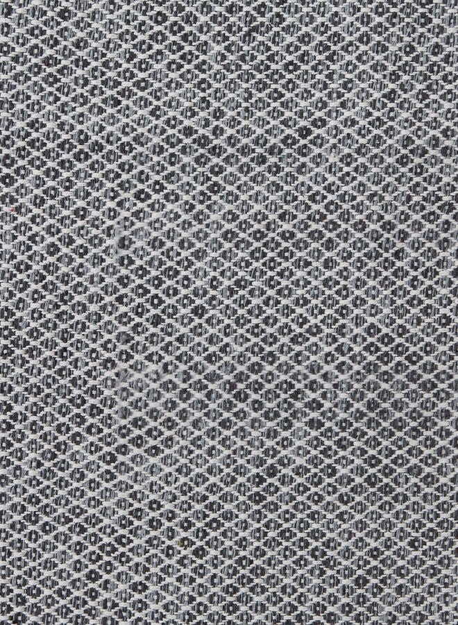 DII Woven Recycled Yarn Rag Rug Collection Miniature Diamonds, 2x3', Gray - Image 3