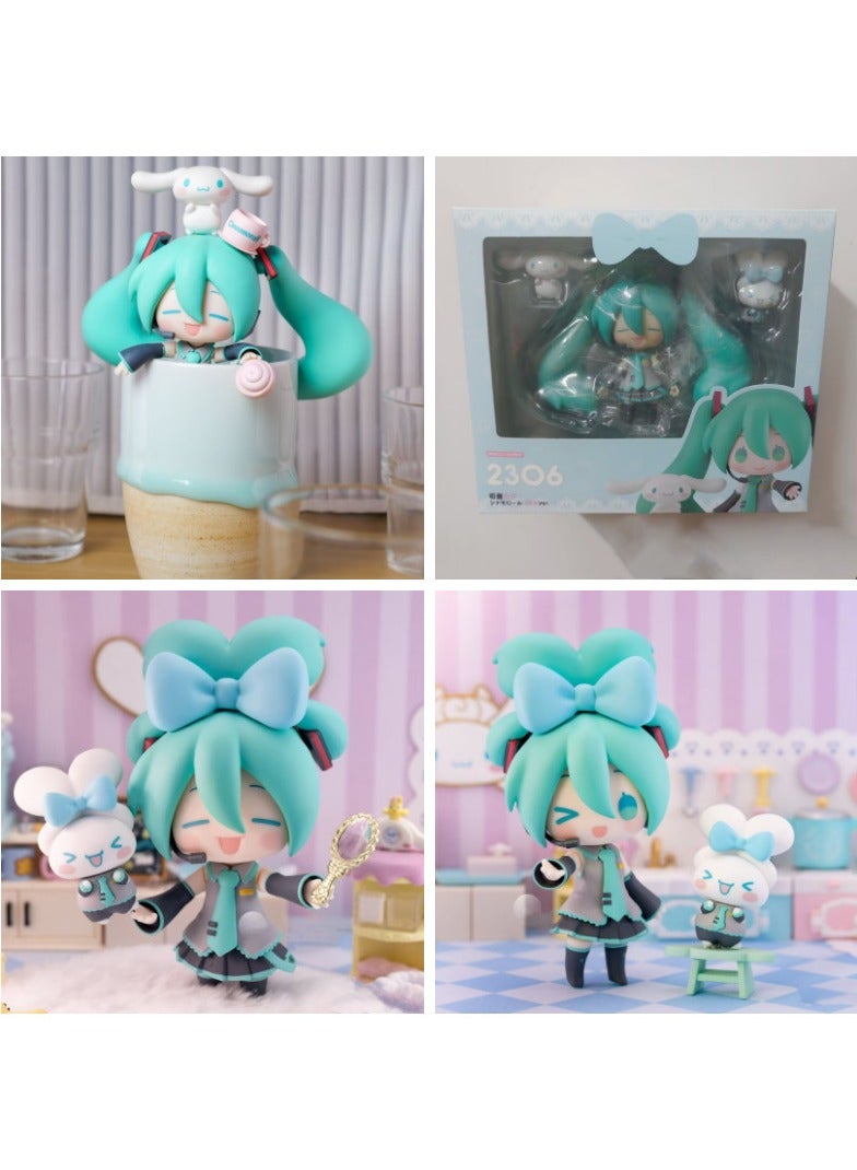 عام ممثل أنيمي لهاتسوني ميكو في نسخة أذنين كلبين بالسمنة، رائع وملون وملائم للاستيراد عبر الحدود، فنانيات تحكي قصة منحوتة، جميلة للغاية وملتذة للنظر. - Image 1