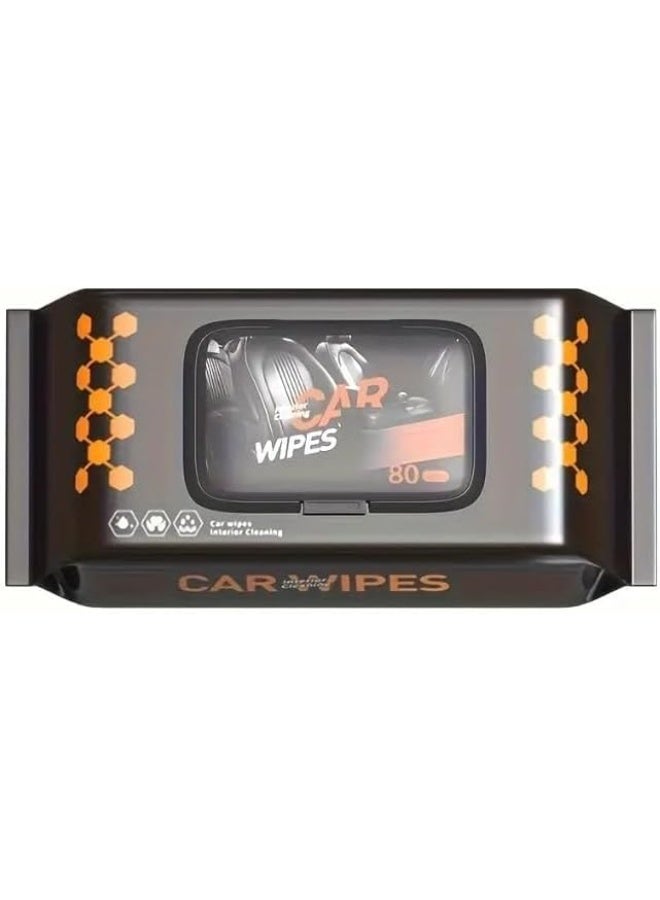 Specialized wet wipes for cleaning and polishing car leather and interior surfaces. Removes dirt and light stains, restores shine, and protects leather from dryness and cracking. Ready for quick use anytime – 80 wipes - Image 3