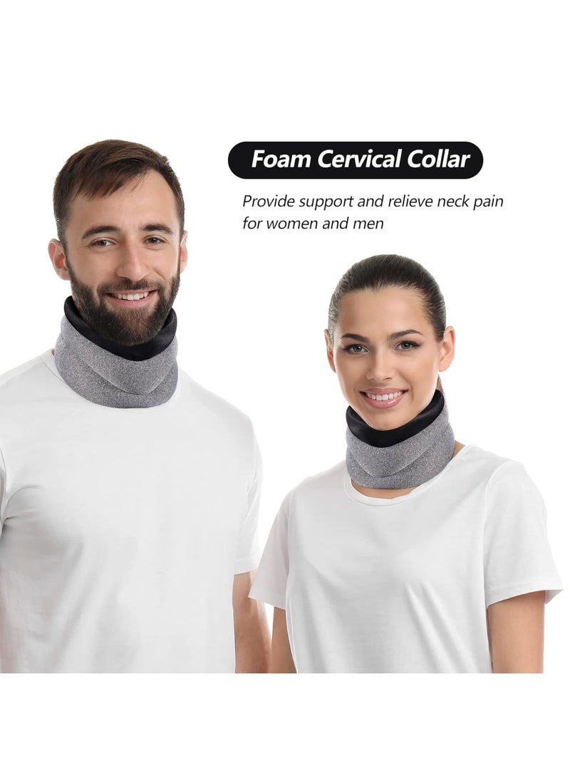 SOLARAE Neck Brace for Neck Pain and Support, Foam Cervical Collar for Sleeping, Vertebral Whiplash Wrap Alignment and Stabilize, Neck Support Brace for Pressure Relief for Women and Men(3" Depth Collar) - Image 5