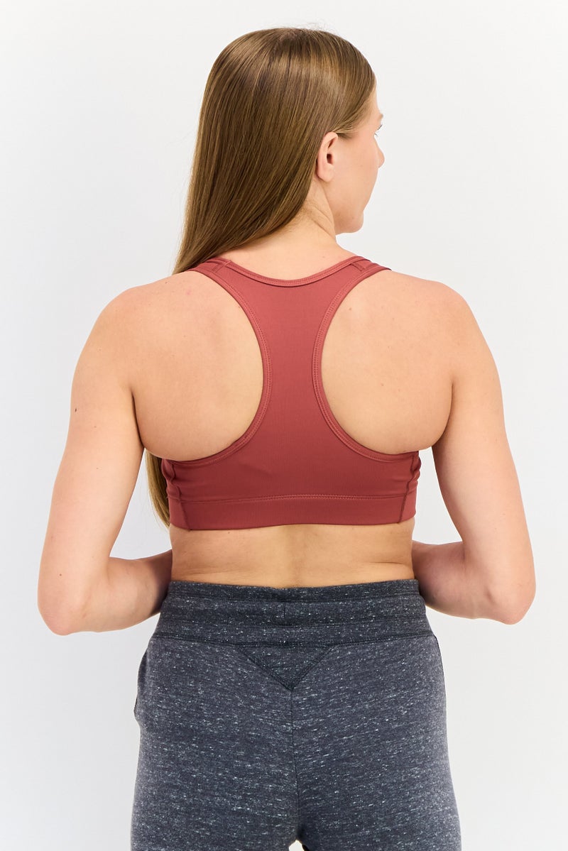 Nike Women Dri Fit Sleeveless Training Sports Bra, Rust Brown - Image 2